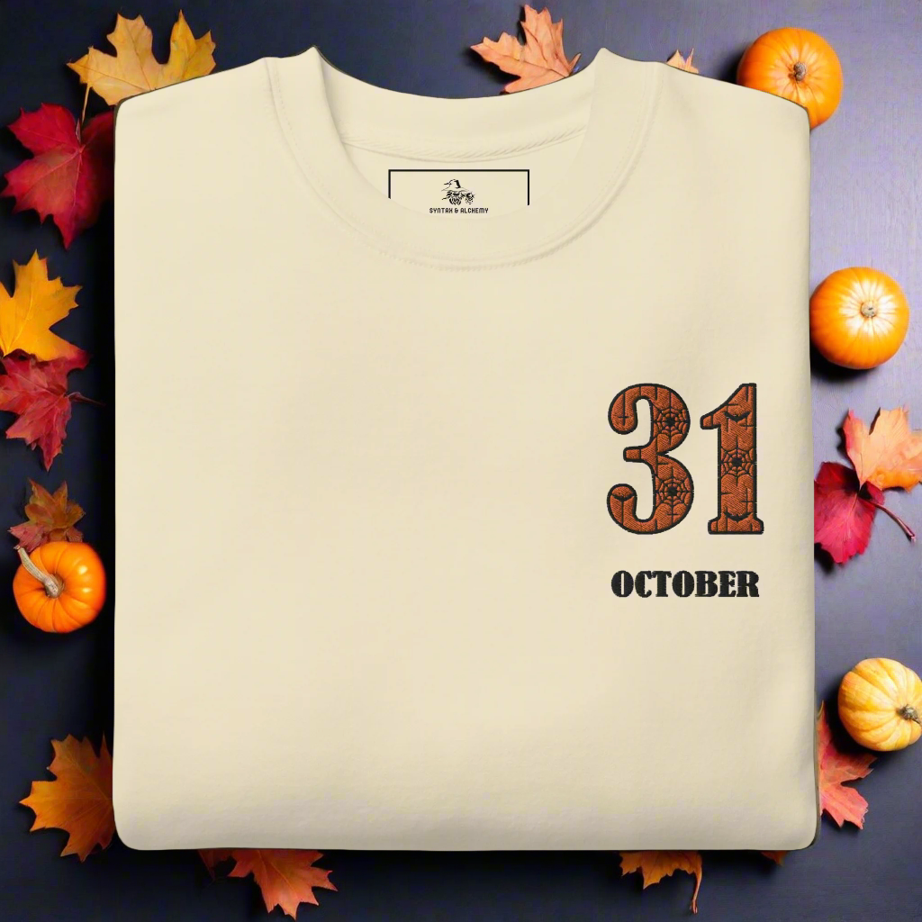 31 October | Soft-Wash Sweatshirt | Embroidered - Syntax & Alchemy
