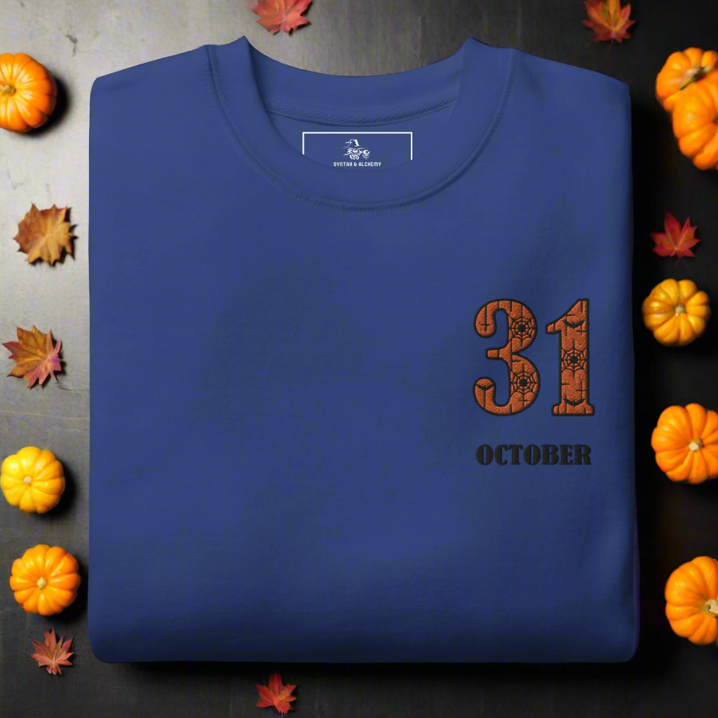 31 October | Soft-Wash Sweatshirt | Embroidered - Syntax & Alchemy
