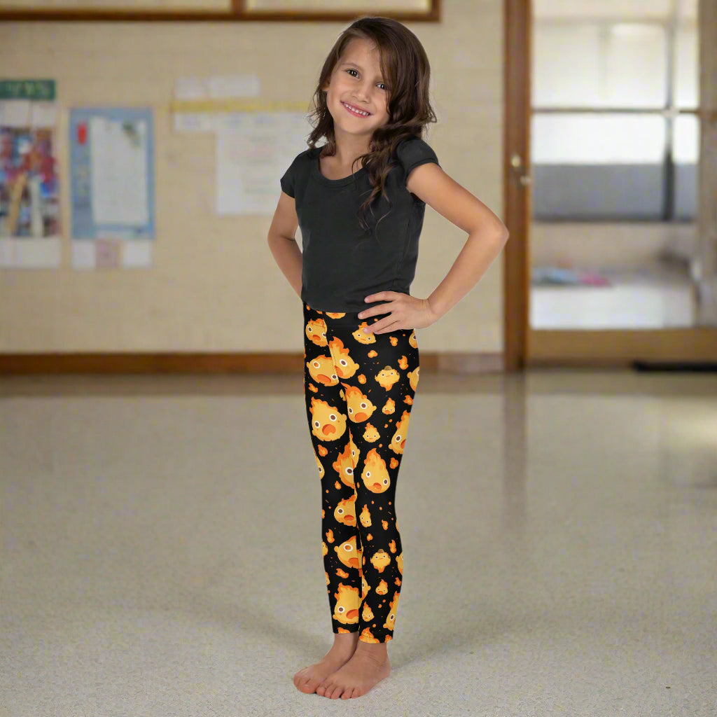 Calcifer | Kids Soft-Stretch Leggings - Syntax & Alchemy