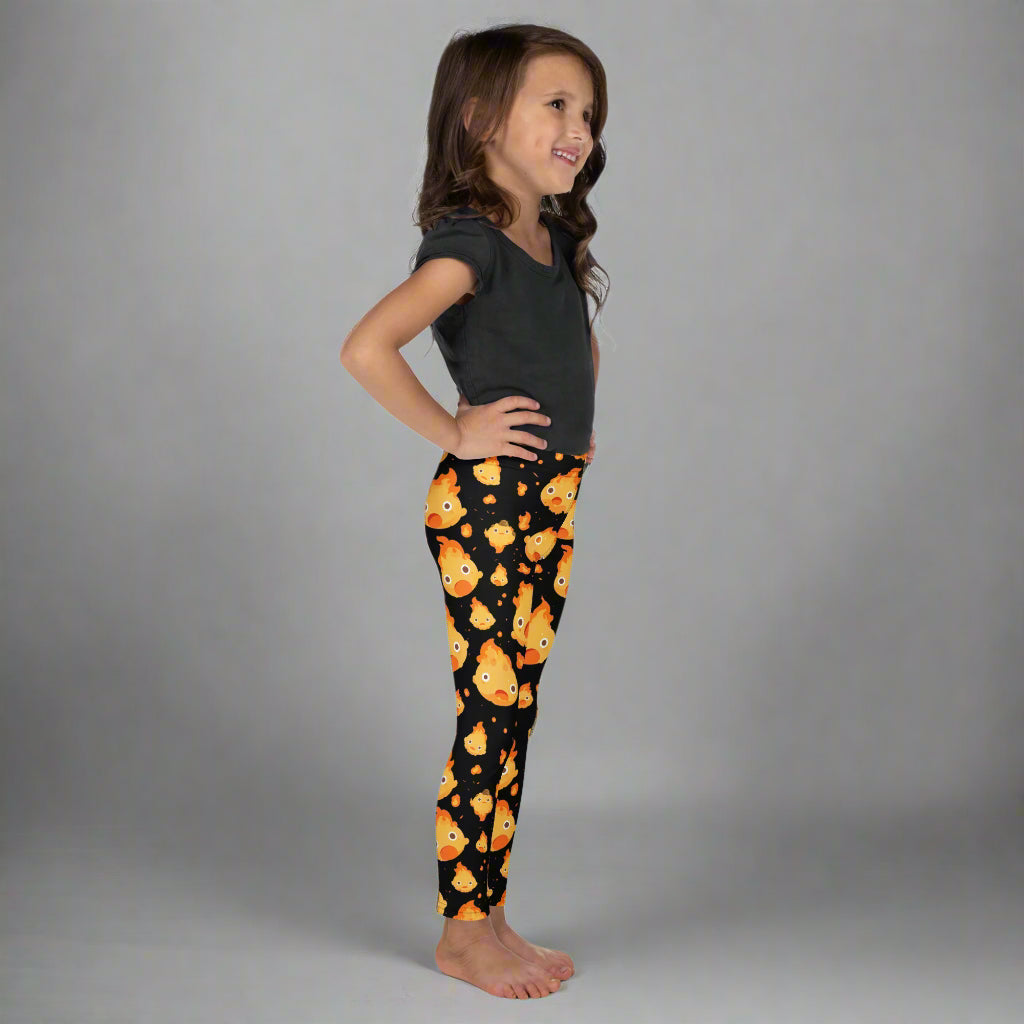 Calcifer | Kids Soft-Stretch Leggings - Syntax & Alchemy