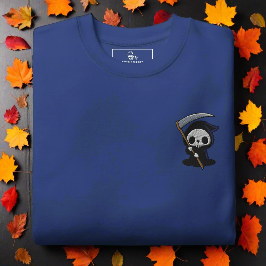 Grim Reaper | Soft-Wash Sweatshirt | Embroidered - Syntax & Alchemy