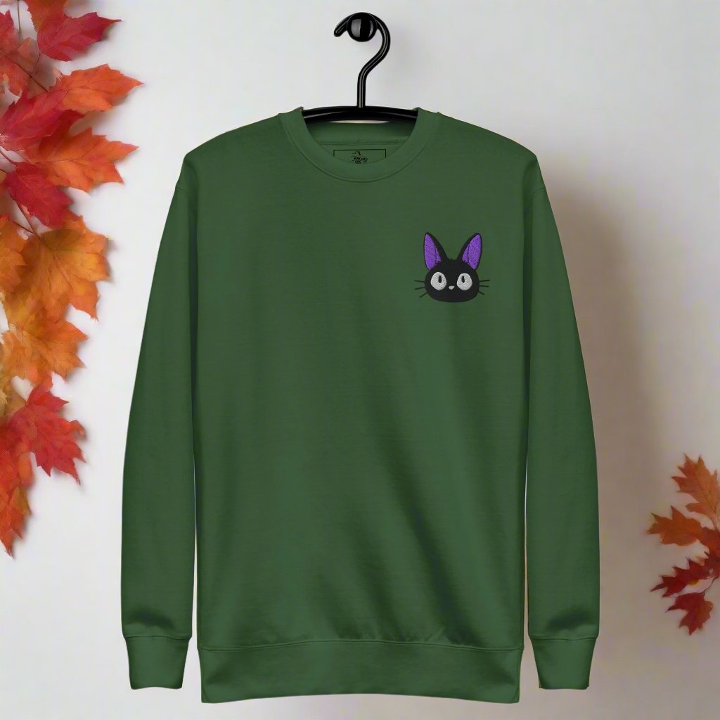 Jiji Cat | Soft-Wash Sweatshirt | Embroidered - Syntax & Alchemy