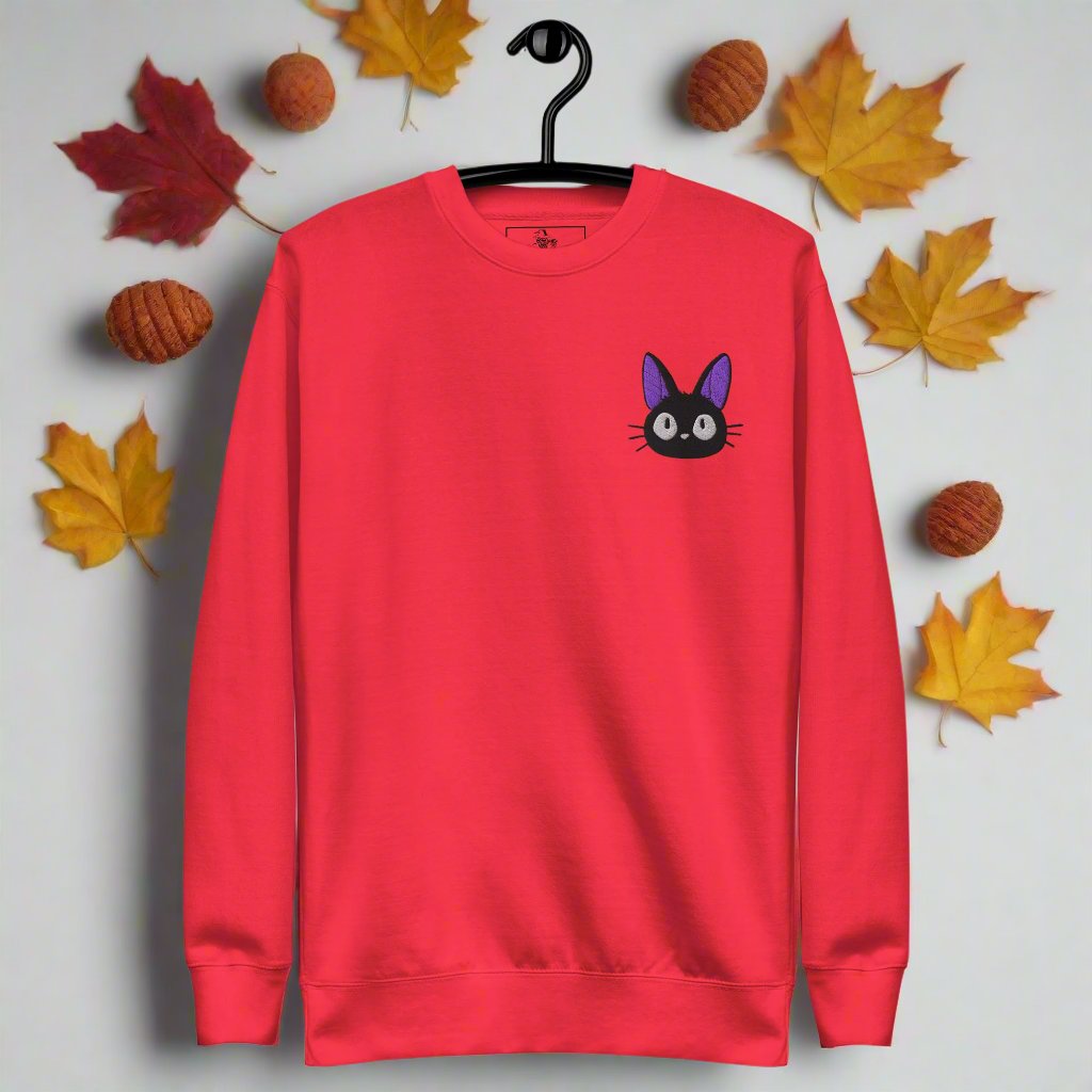 Jiji Cat | Soft-Wash Sweatshirt | Embroidered - Syntax & Alchemy