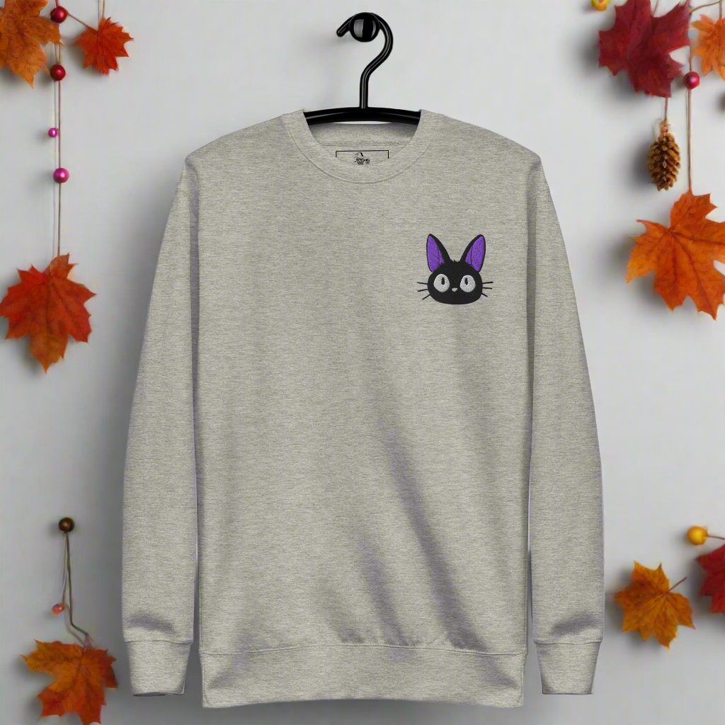 Jiji Cat | Soft-Wash Sweatshirt | Embroidered - Syntax & Alchemy