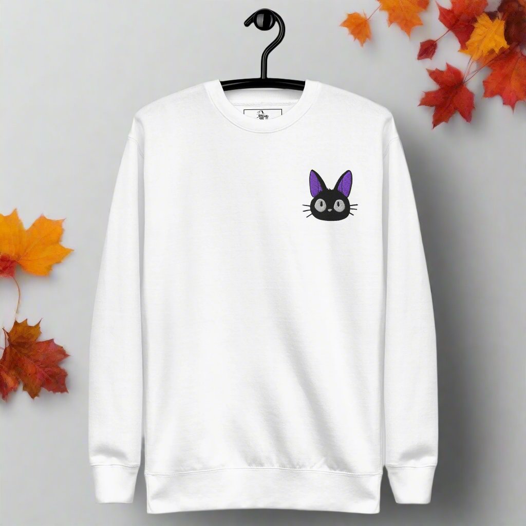 Jiji Cat | Soft-Wash Sweatshirt | Embroidered - Syntax & Alchemy