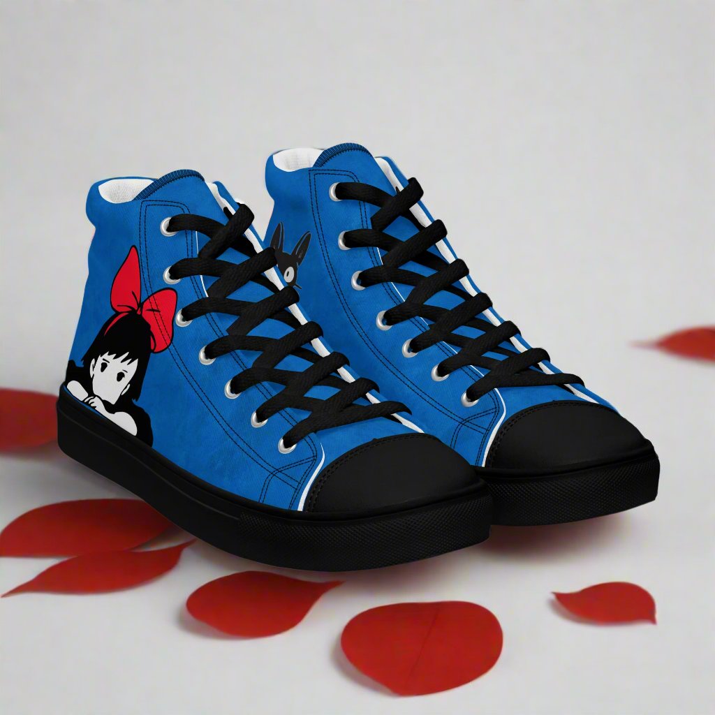 Kiki Red Bow | Men & Boys High Top Sneakers - Syntax & Alchemy
