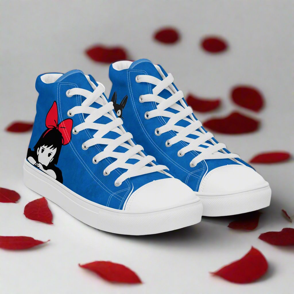 Kiki Red Bow | Men & Boys High Top Sneakers - Syntax & Alchemy