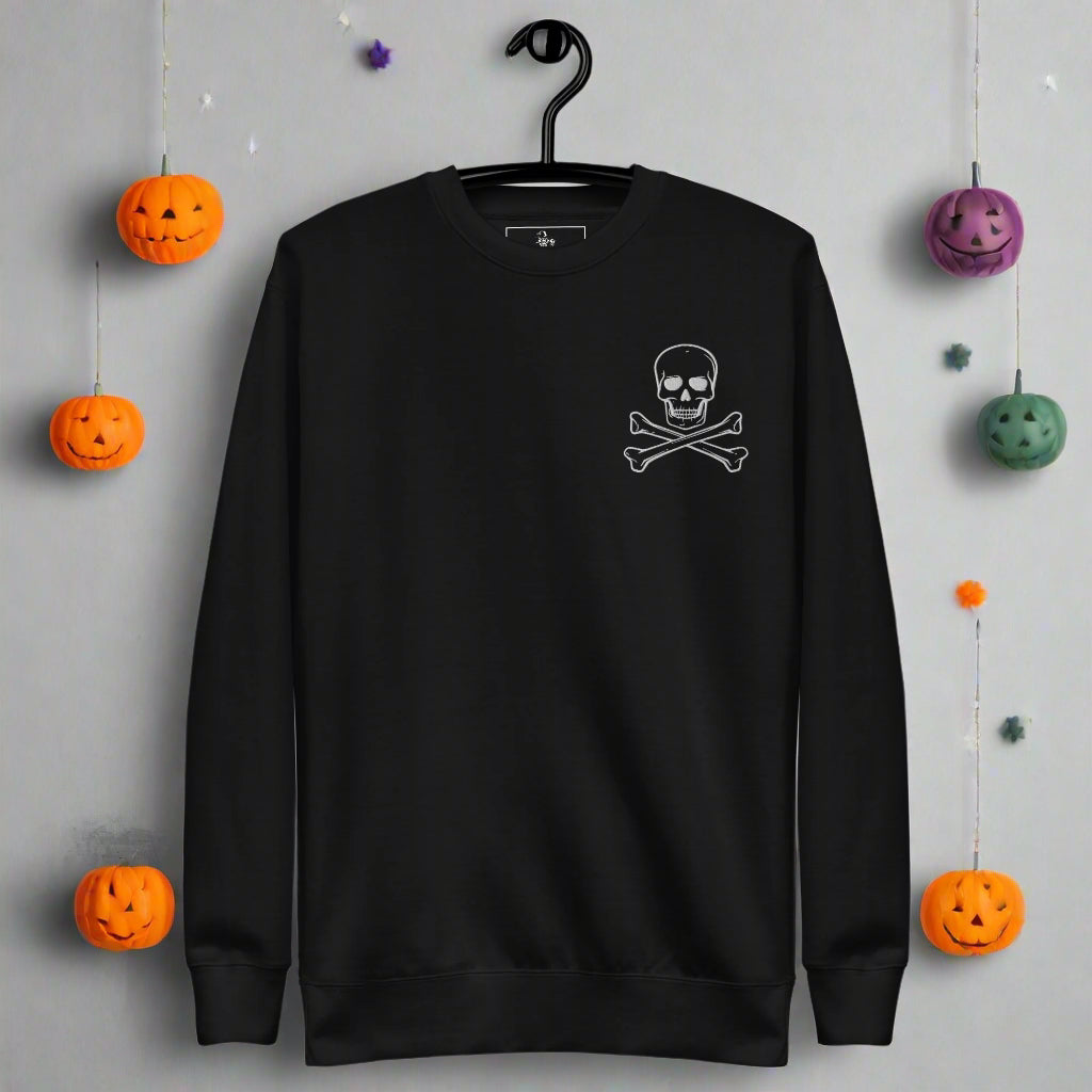Skull & Crossbone | Unisex Soft-Wash Sweatshirt | Embroidered - Syntax & Alchemy