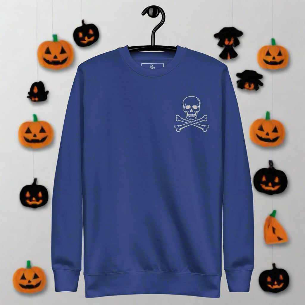 Skull & Crossbone | Unisex Soft-Wash Sweatshirt | Embroidered - Syntax & Alchemy