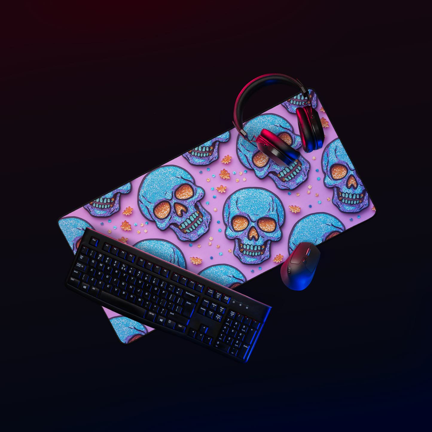 Skull Sparkle | Premium Desk Mat - Syntax & Alchemy