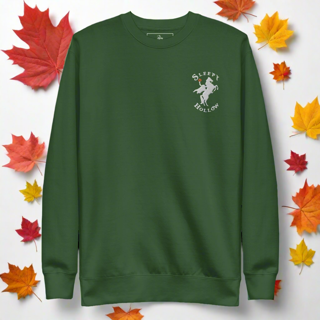 Sleepy Hollow Horseman | Soft-Wash Sweatshirt | Embroidered | White Variant - Syntax & Alchemy