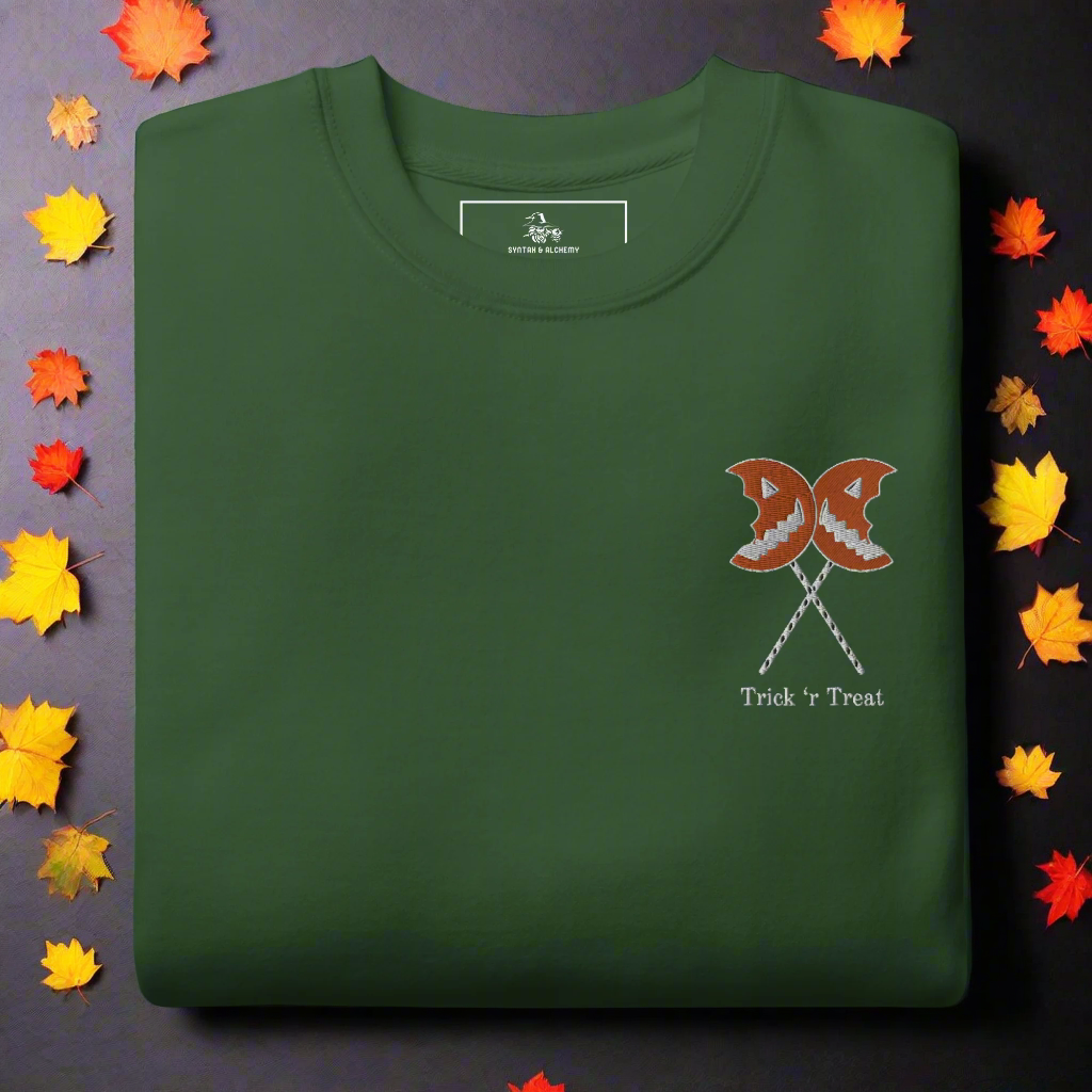 Trick 'r Treat | Soft-Wash Sweatshirt | Embroidered | White Variant - Syntax & Alchemy