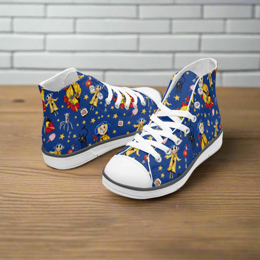 Twitchy Witchy Girl | Kids & Youth High Top Sneakers - Syntax & Alchemy