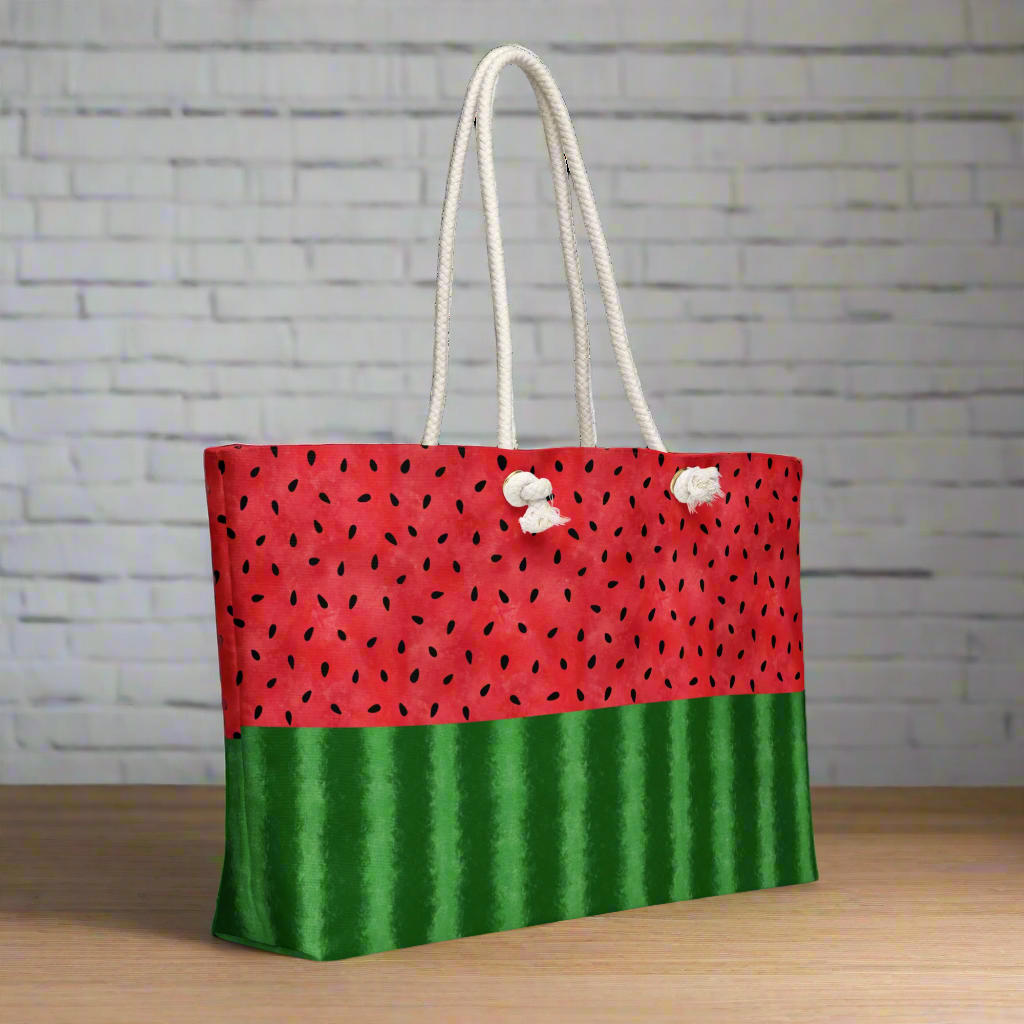 Watermelon Summer | Oversized Beach Bag - Syntax & Alchemy