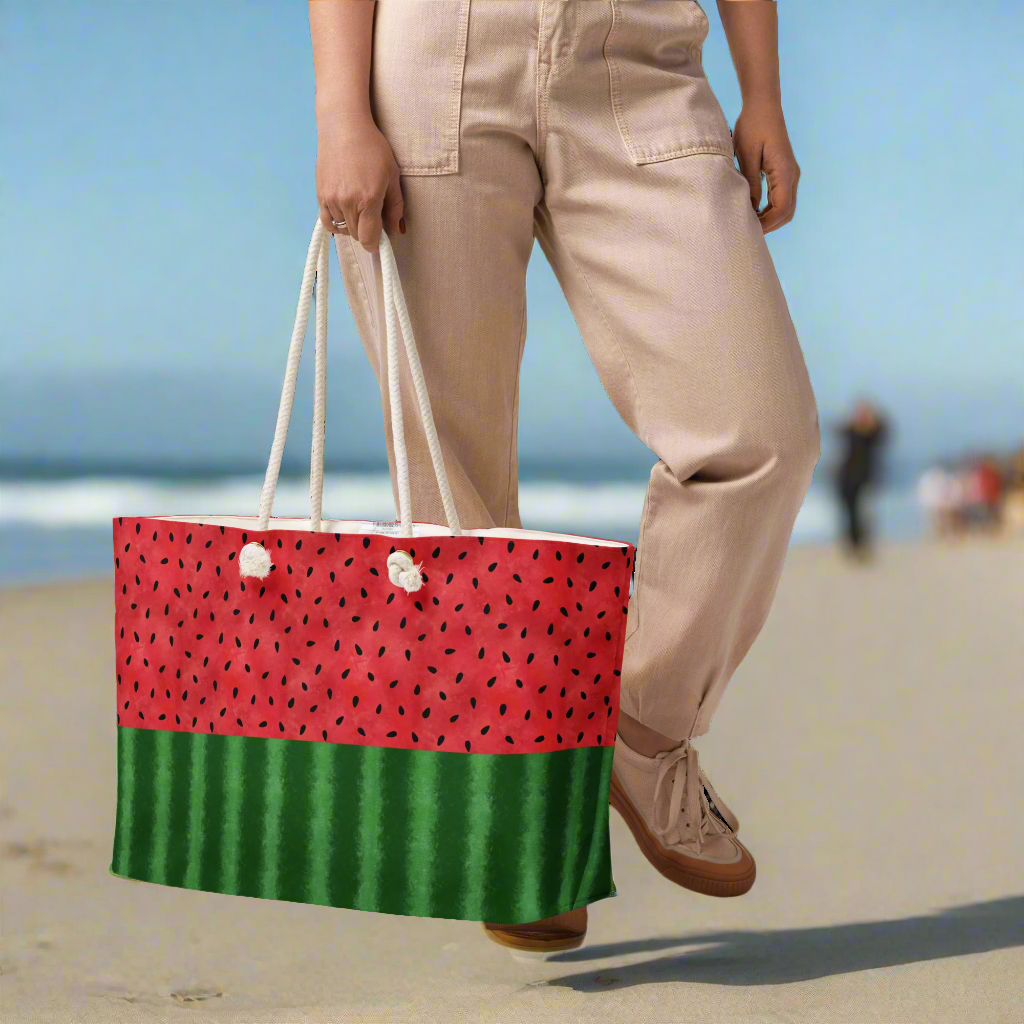 Watermelon Summer | Oversized Beach Bag - Syntax & Alchemy