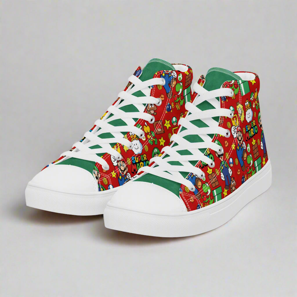 Super Mario Bros | Women & Girls High Top Sneakers - Syntax & Alchemy