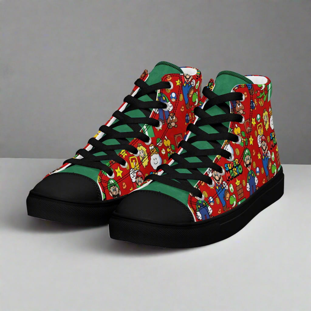 Super Mario Bros | Men & Boys High Top Sneakers - Syntax & Alchemy