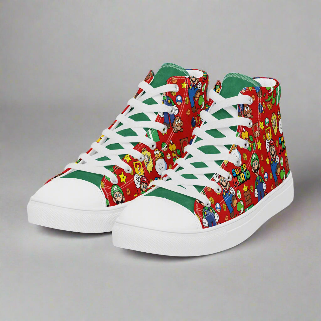 Super Mario Bros | Men & Boys High Top Sneakers - Syntax & Alchemy