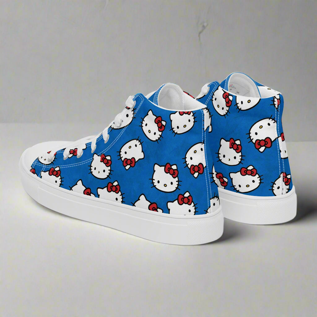 Hello Kitty Cat | Women & Girls High Top Sneakers | Blue Variant - Syntax & Alchemy