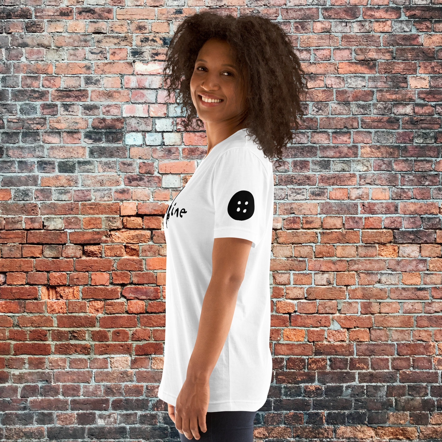 Coraline | Airlume Cotton T-Shirt | Button Sleeves Women's T-Shirt Syntax & Alchemy   