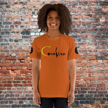 Coraline | Airlume Cotton T-Shirt | Button Sleeves Women's T-Shirt Syntax & Alchemy   