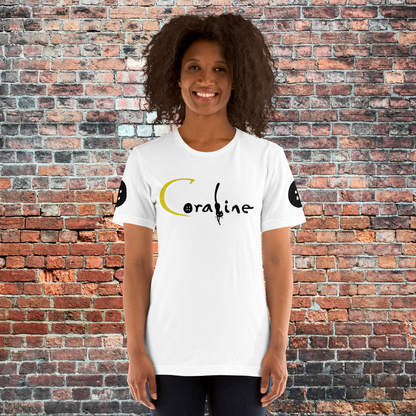 Coraline | Airlume Cotton T-Shirt | Button Sleeves Women's T-Shirt Syntax & Alchemy   