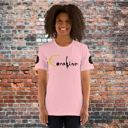 Coraline | Airlume Cotton T-Shirt | Button Sleeves Women's T-Shirt Syntax & Alchemy   