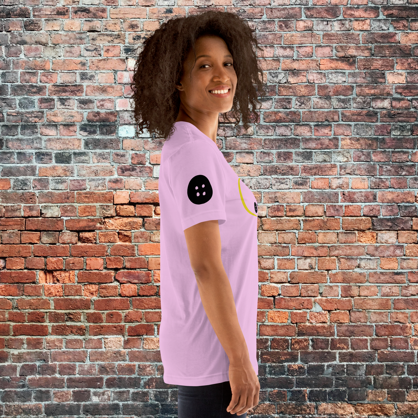 Coraline | Airlume Cotton T-Shirt | Button Sleeves Women's T-Shirt Syntax & Alchemy   