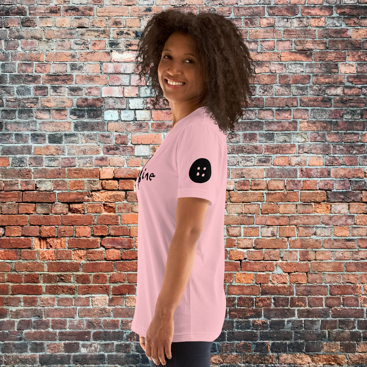 Coraline | Airlume Cotton T-Shirt | Button Sleeves Women's T-Shirt Syntax & Alchemy   