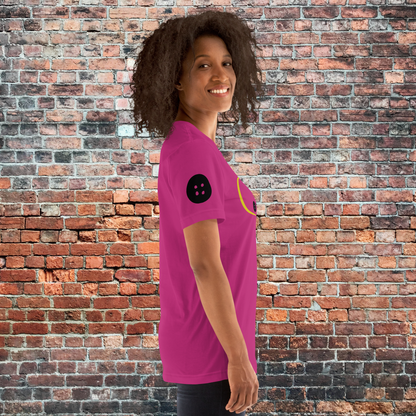 Coraline | Airlume Cotton T-Shirt | Button Sleeves Women's T-Shirt Syntax & Alchemy   