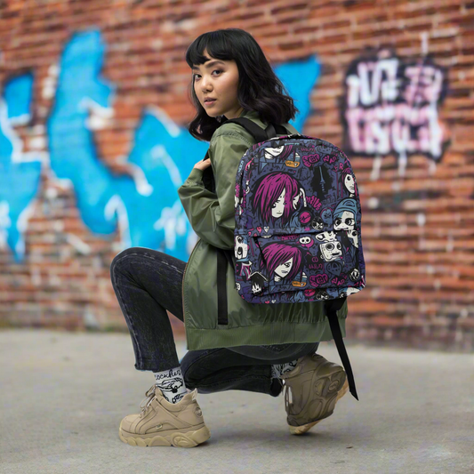 Emo Doodles | Ergonomic Backpack - Syntax & Alchemy