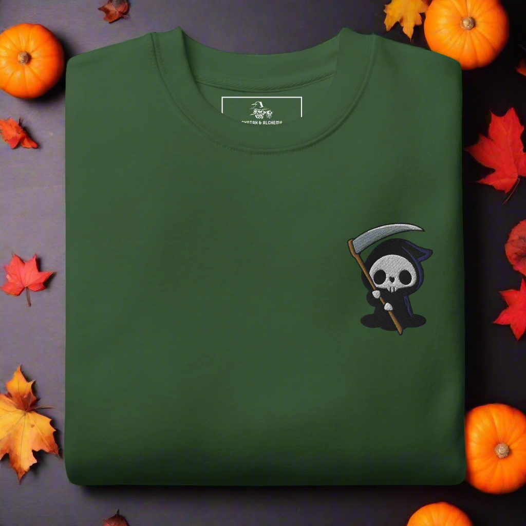 Grim Reaper | Soft-Wash Sweatshirt | Embroidered - Syntax & Alchemy