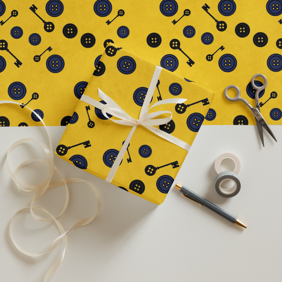 Button Wrapping Paper Coraline Buttons | Wrapping Paper – Syntax & Alchemy