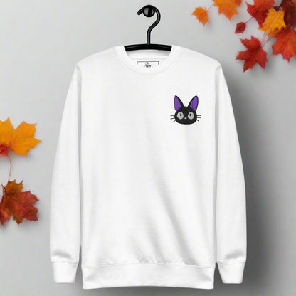 Jiji Cat | Soft-Wash Sweatshirt | Embroidered - Syntax & Alchemy