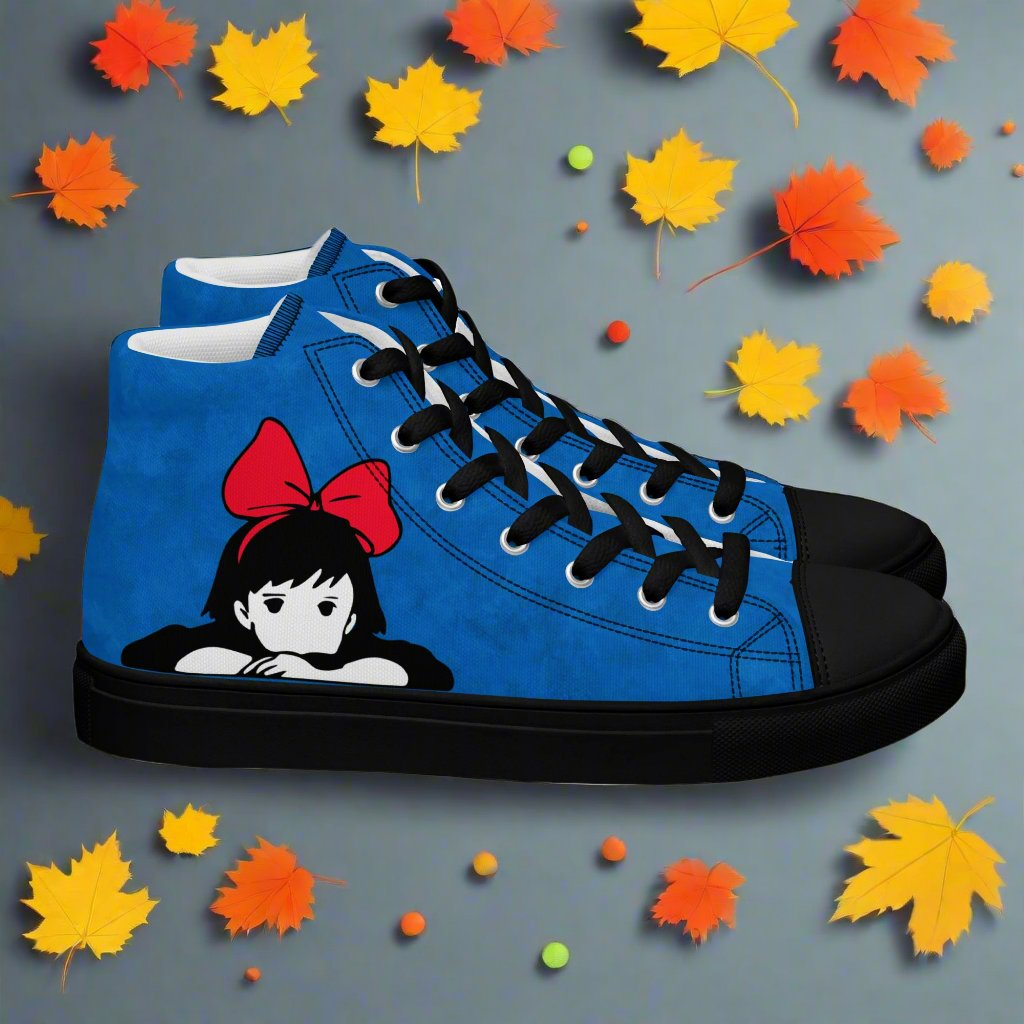 Kiki Red Bow | Women & Girls High Top Sneakers - Syntax & Alchemy