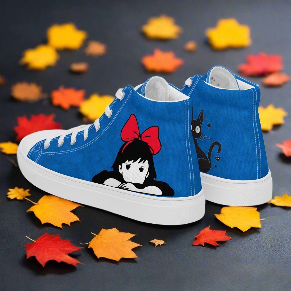 Kiki Red Bow | Women & Girls High Top Sneakers - Syntax & Alchemy