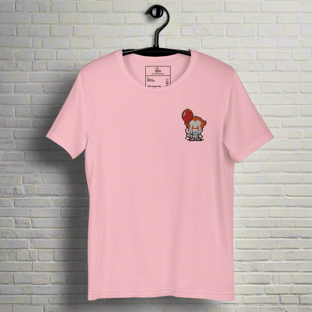 Pennywise Pixel | Unisex Airlume Cotton T-Shirt | Embroidered - Syntax & Alchemy