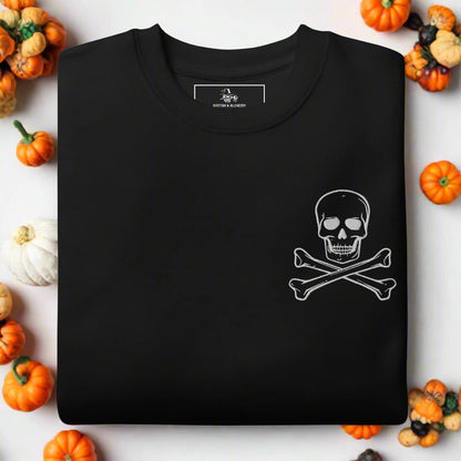 Skull & Crossbone | Unisex Soft-Wash Sweatshirt | Embroidered - Syntax & Alchemy