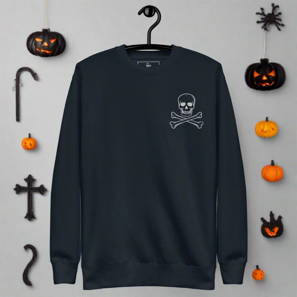 Skull & Crossbone | Unisex Soft-Wash Sweatshirt | Embroidered - Syntax & Alchemy
