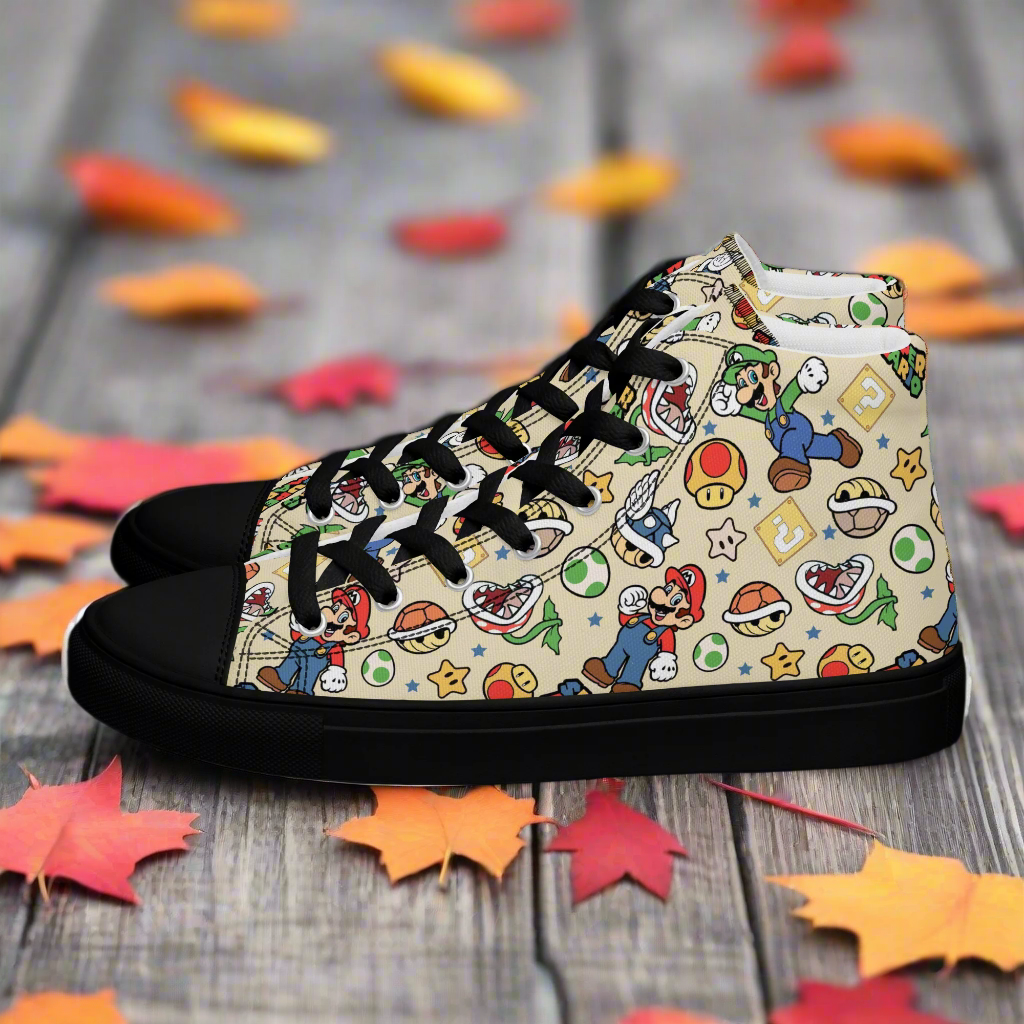 Super Mario Bros 3 | Men & Boys High Top Sneakers - Syntax & Alchemy