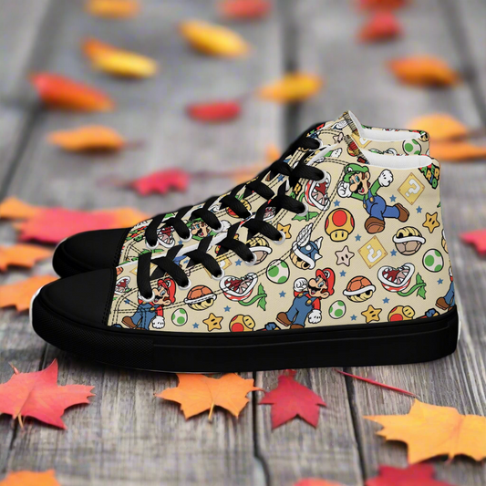 Super Mario Bros 3 | Men & Boys High Top Sneakers - Syntax & Alchemy