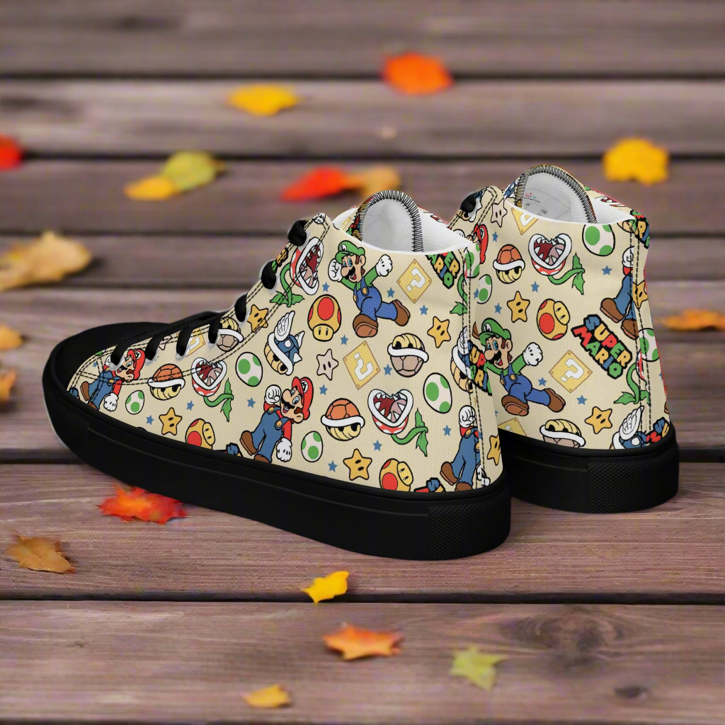 Super Mario Bros 3 | Men & Boys High Top Sneakers - Syntax & Alchemy