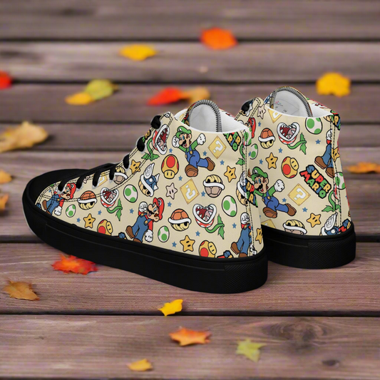 Super Mario Bros 3 | Men & Boys High Top Sneakers - Syntax & Alchemy
