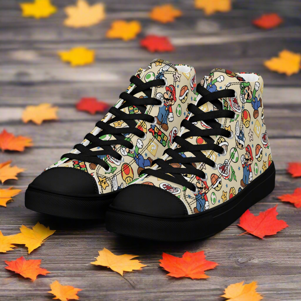 Super Mario Bros 3 | Men & Boys High Top Sneakers - Syntax & Alchemy