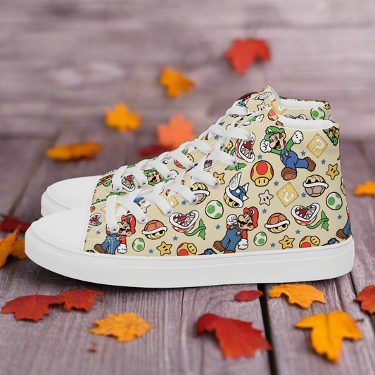 Super Mario Bros 3 | Men & Boys High Top Sneakers - Syntax & Alchemy