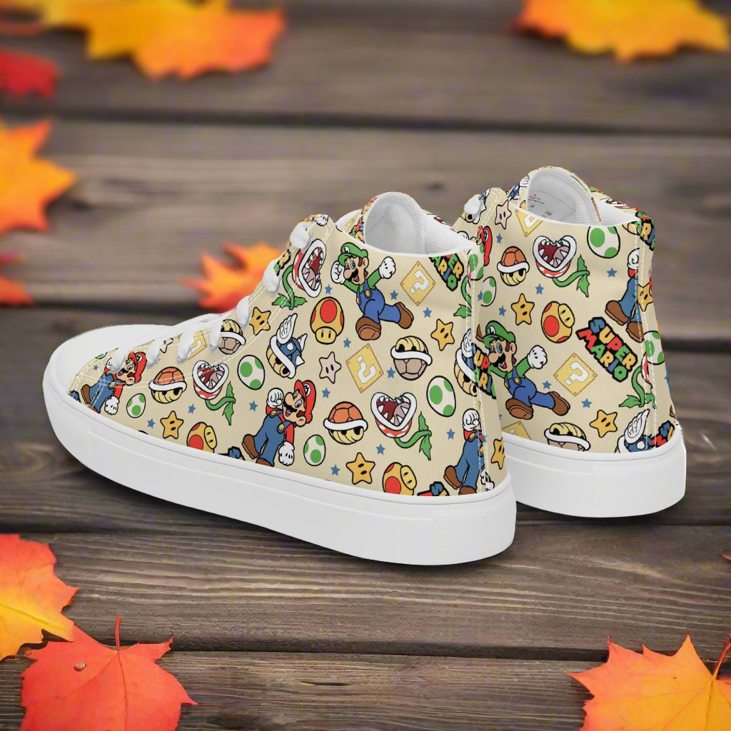Super Mario Bros 3 | Men & Boys High Top Sneakers - Syntax & Alchemy