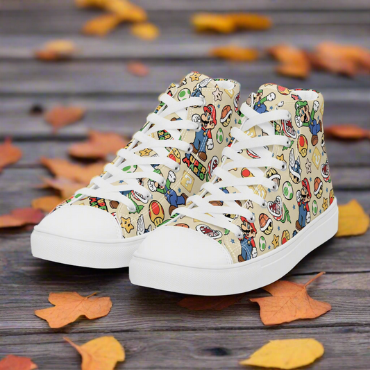 Super Mario Bros 3 | Men & Boys High Top Sneakers - Syntax & Alchemy