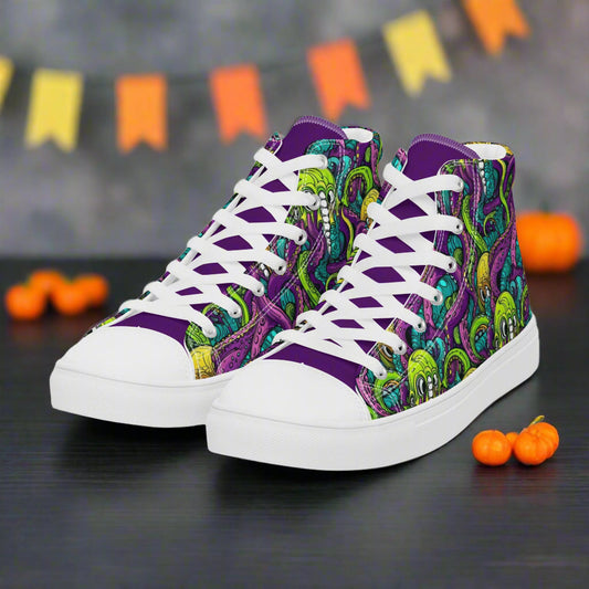 Terror From The Deep | Women & Girls High Top Sneakers - Syntax & Alchemy