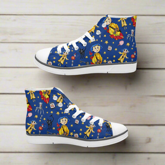 Twitchy Witchy Girl | Kids & Youth High Top Sneakers - Syntax & Alchemy