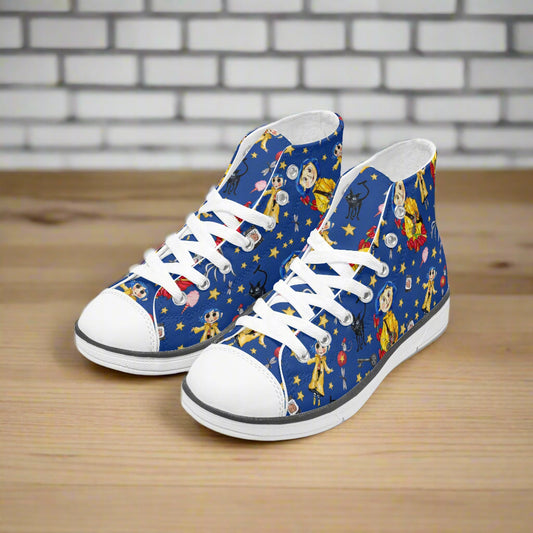 Twitchy Witchy Girl | Kids & Youth High Top Sneakers - Syntax & Alchemy